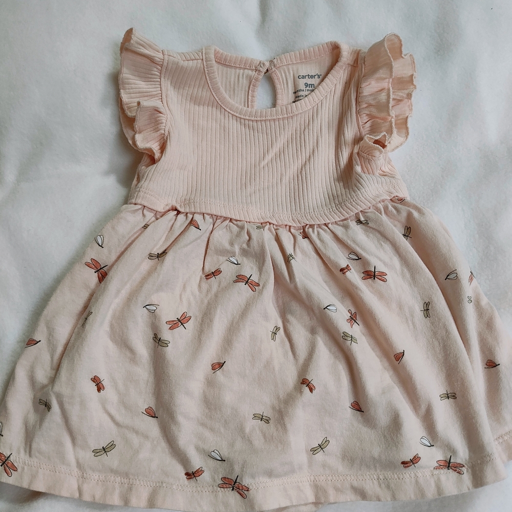 Carter's Pink Flutter Sleeve Sundress